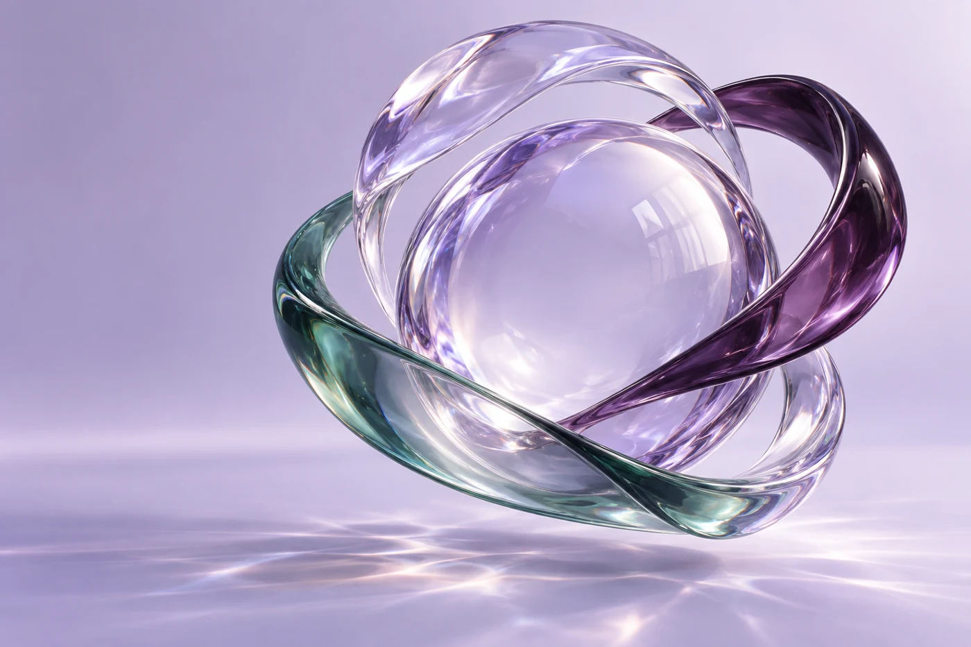 Glass orbit representing connected personal context